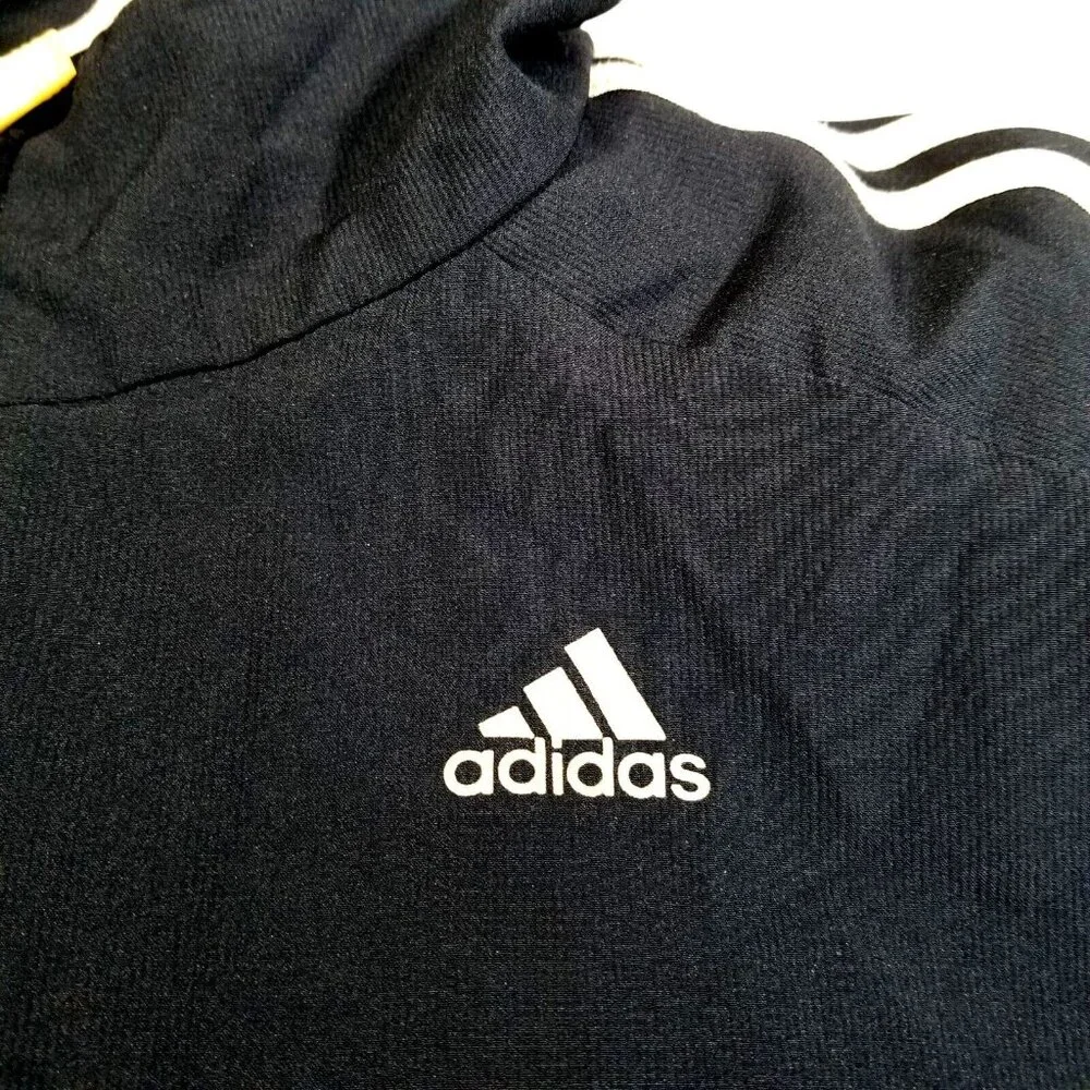 Adidas Y2K Mens Dark Navy Full Zip Up Track Jacket Soccer Athletic Retro Size 2X